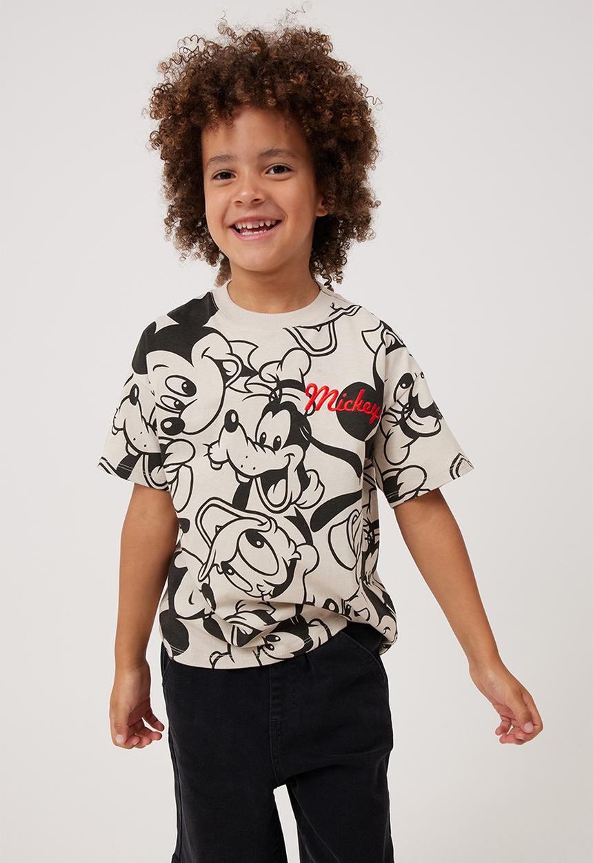 Cotton On - License drop shoulder - lcn dis rainy day/mickey and friends yardage