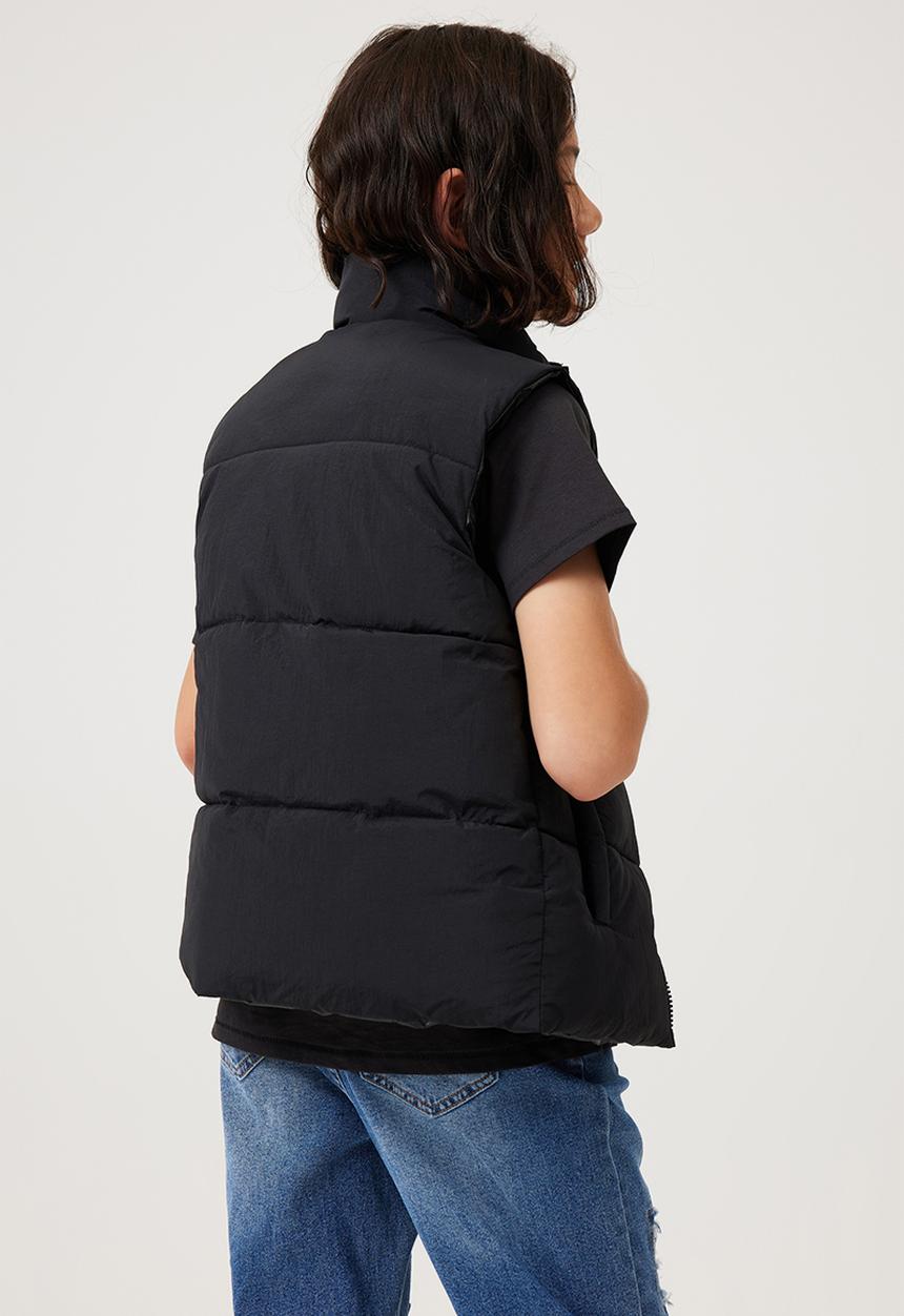 Cotton On - jamie reversible puffer vest - black