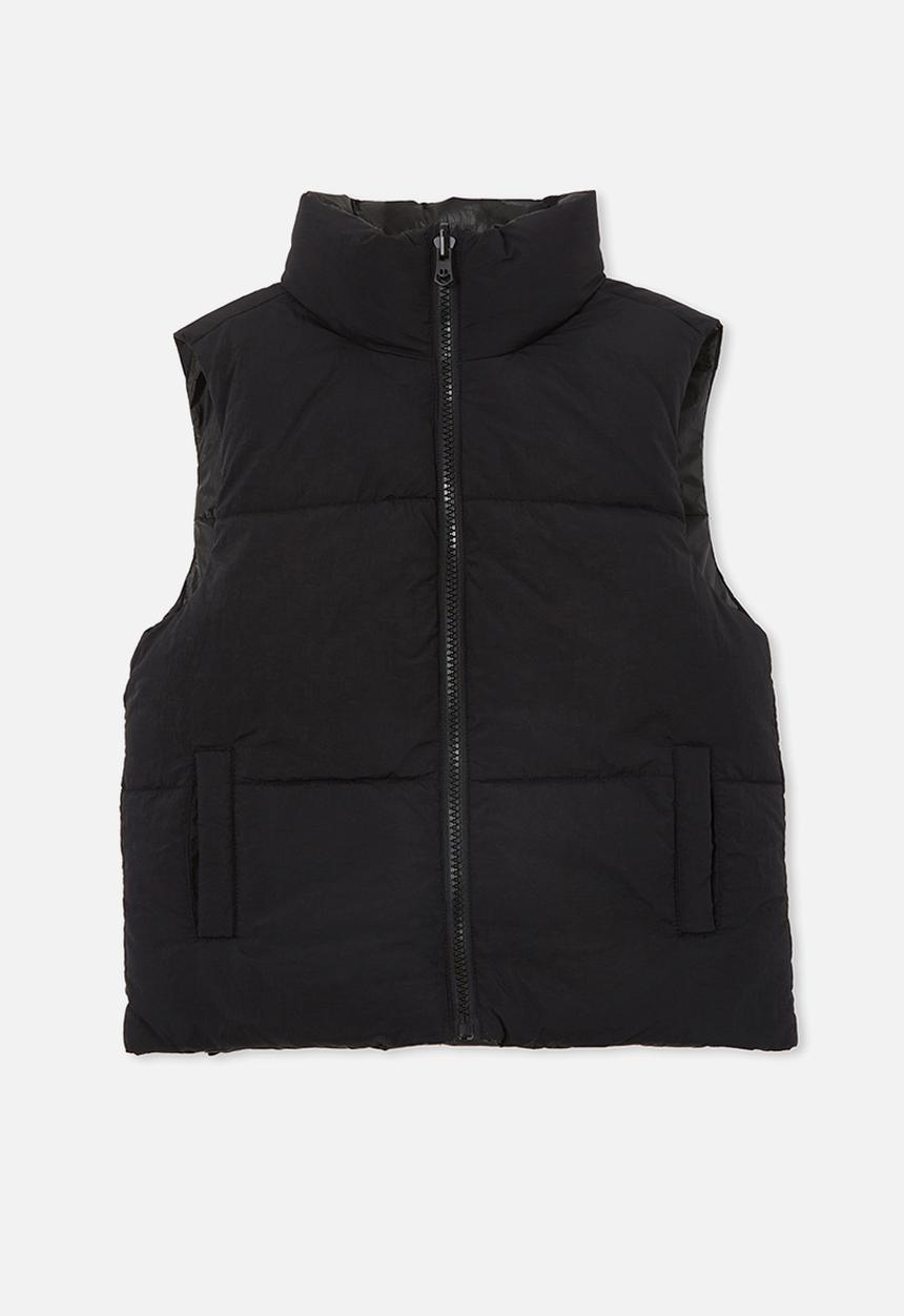 Cotton On - jamie reversible puffer vest - black