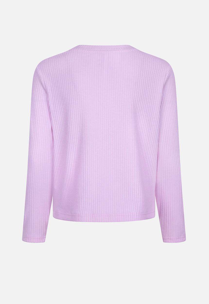 Converse - Cnvg long sleeve rib knit top - pink foam