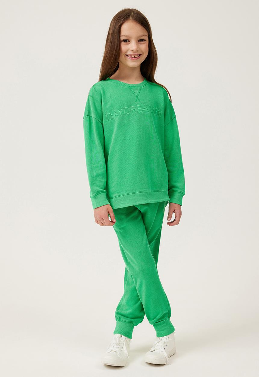 Cotton On - Dora scoop fleece crew - green splash wash/day dreamer