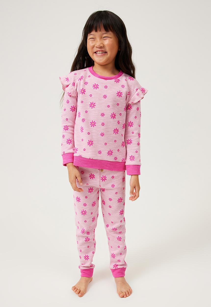 Cotton On - Sienna long sleeve pyjama set - marshmallow pink/daisies