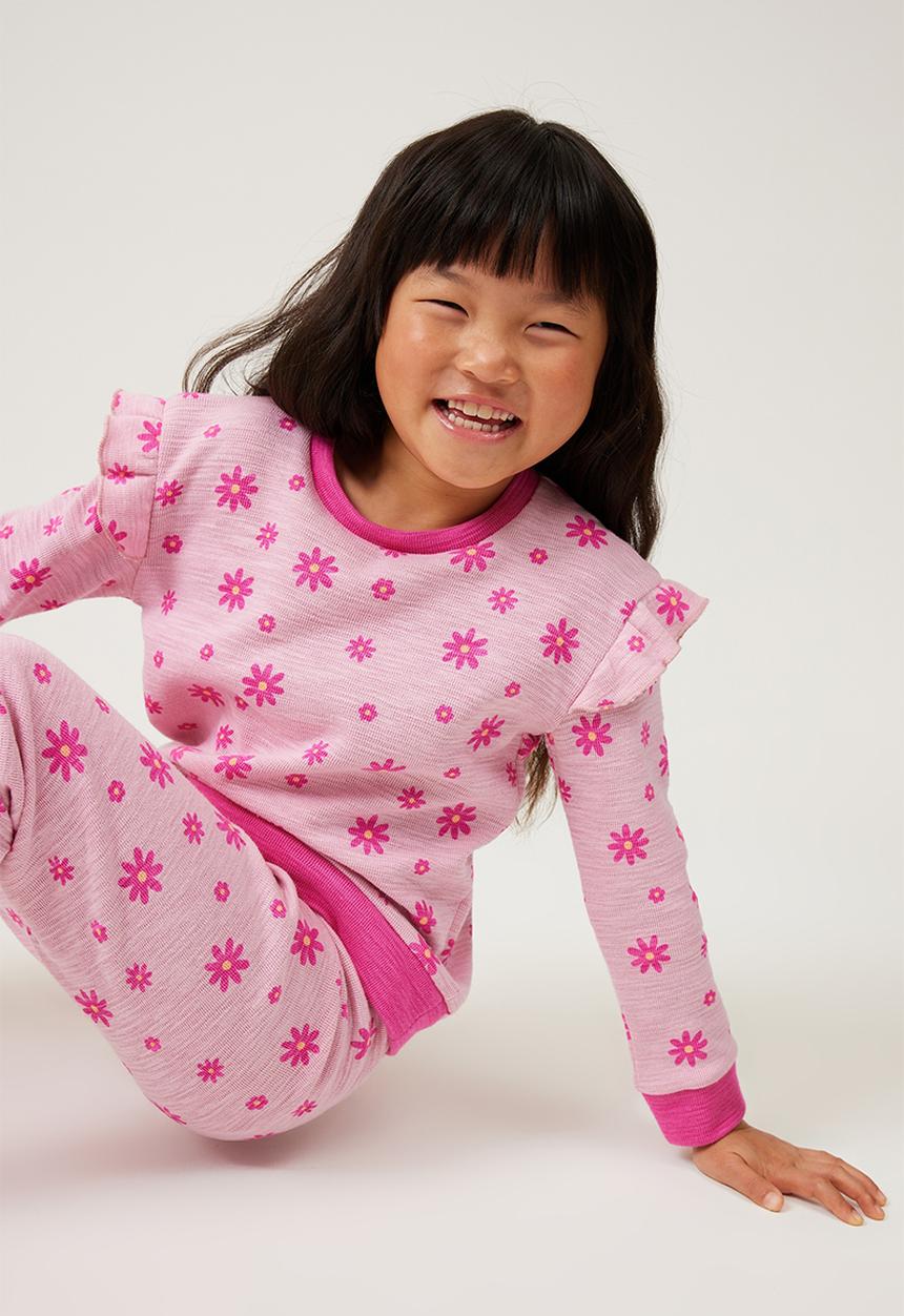 Cotton On - Sienna long sleeve pyjama set - marshmallow pink/daisies