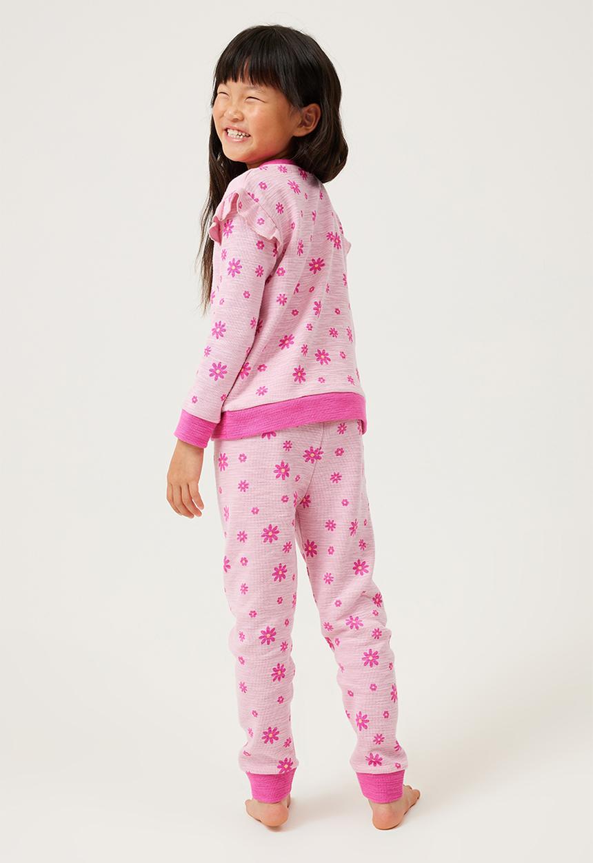 Cotton On - Sienna long sleeve pyjama set - marshmallow pink/daisies