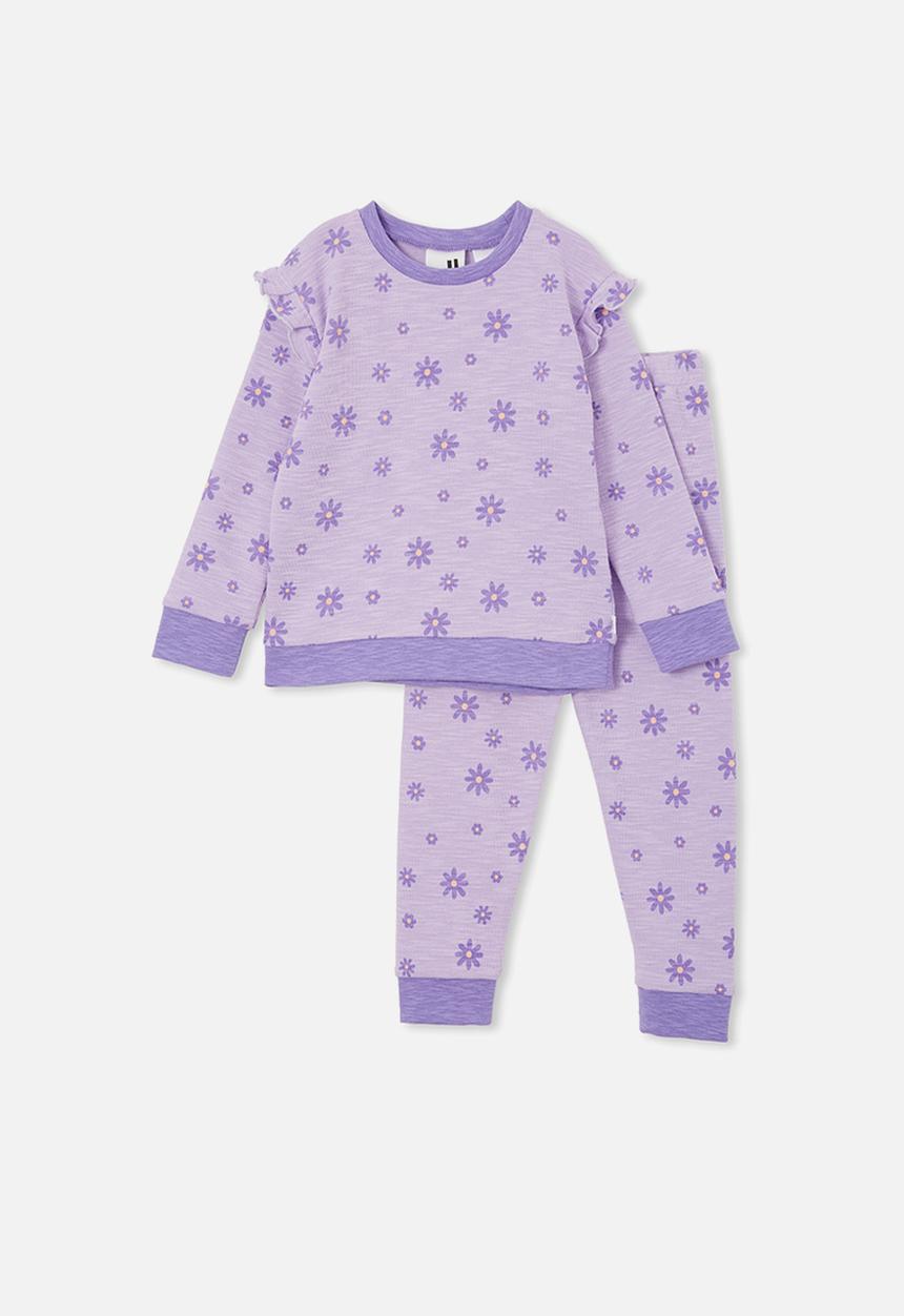 Cotton On - Sienna long sleeve pyjama set - lilac drop/daisies