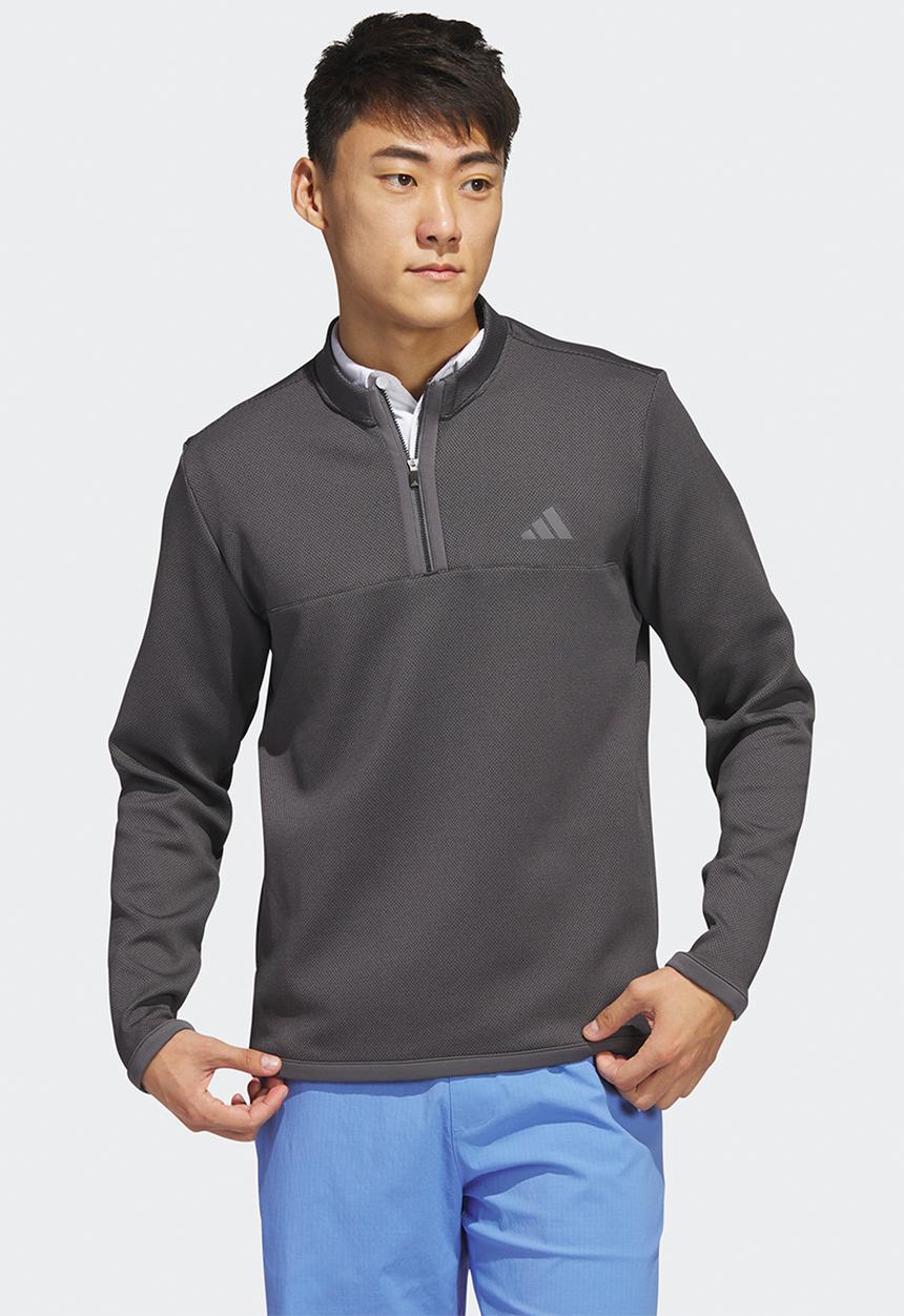 adidas Performance - Mircodot 1/4 zip golf pullover - black