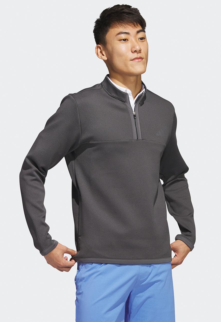 adidas Performance - Mircodot 1/4 zip golf pullover - black