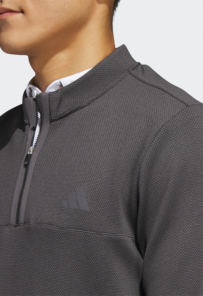 adidas Performance - Mircodot 1/4 zip golf pullover - black
