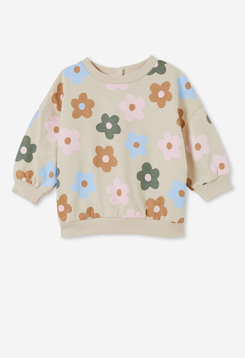 Cotton On - Ziggy drop shoulder sweater - rainy day/blair floral