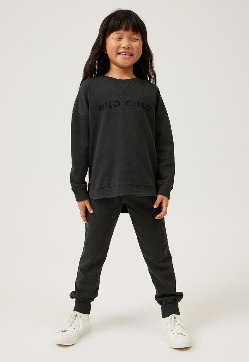 Cotton On - Dora scoop fleece crew - phantom/wild child