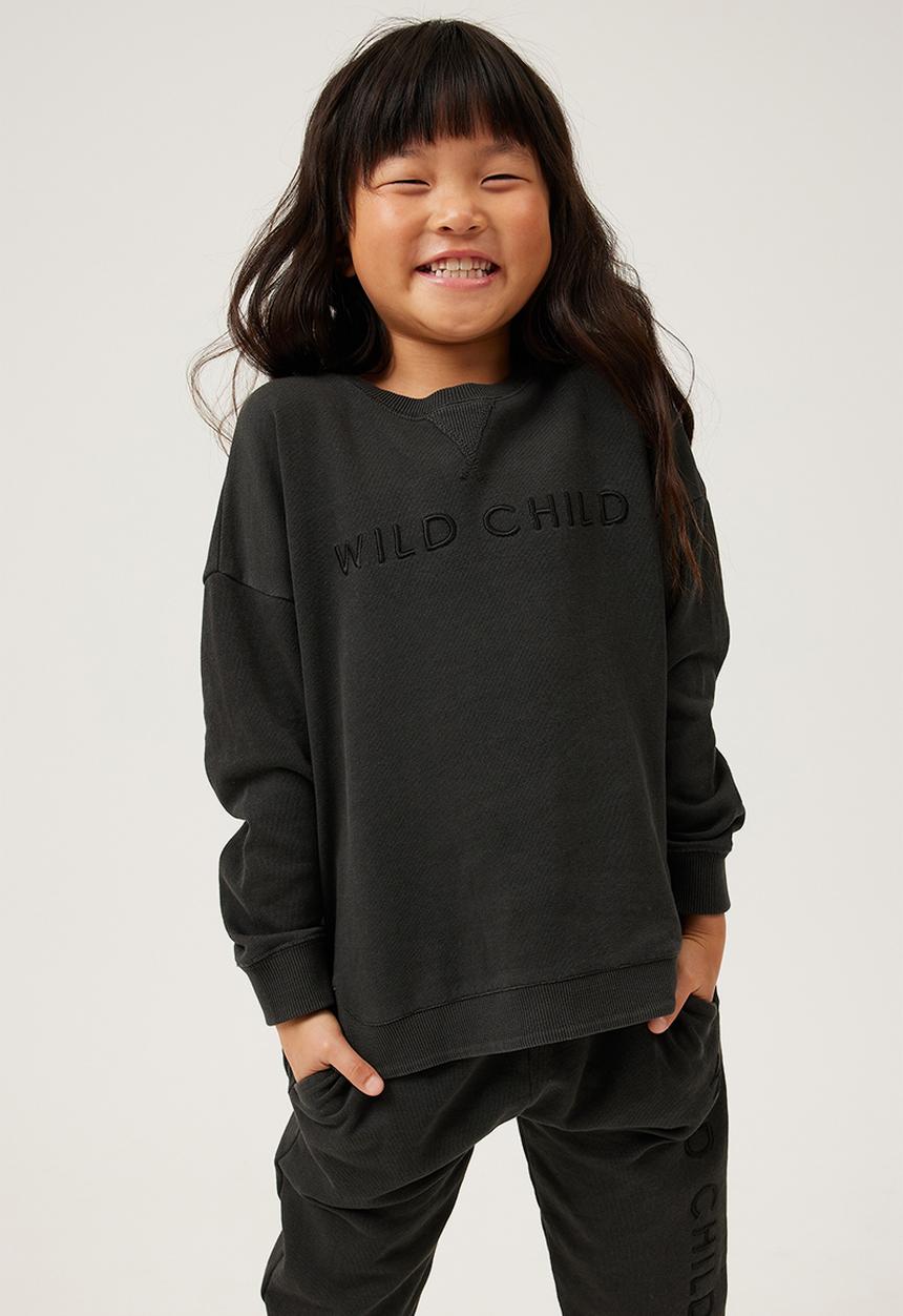 Cotton On - Dora scoop fleece crew - phantom/wild child