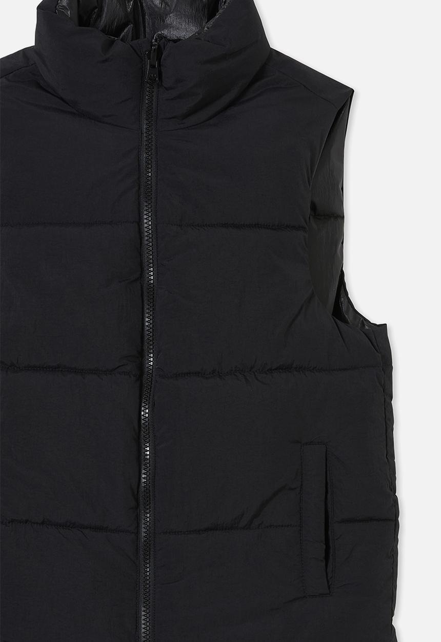 Cotton On - Kelly reversible puffer vest - black