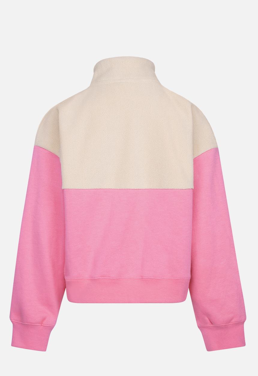 Nike - Nike girls half zip fleece sweatshirt - pink gaze