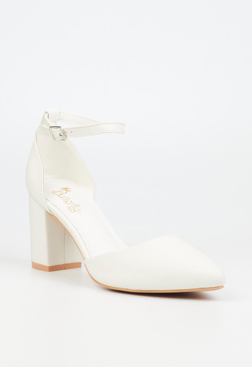 Butterfly Feet - Zara 2 court heel - white