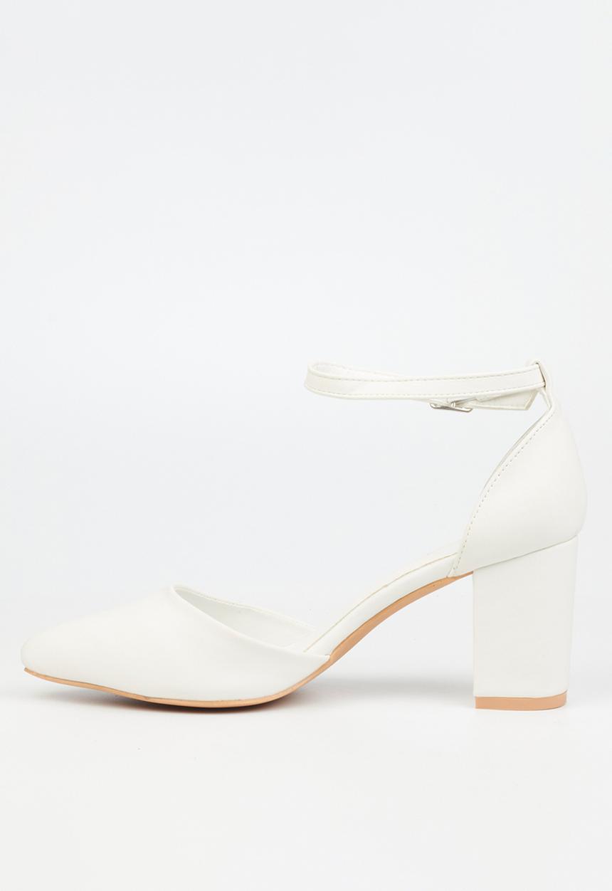 Butterfly Feet - Zara 2 court heel - white