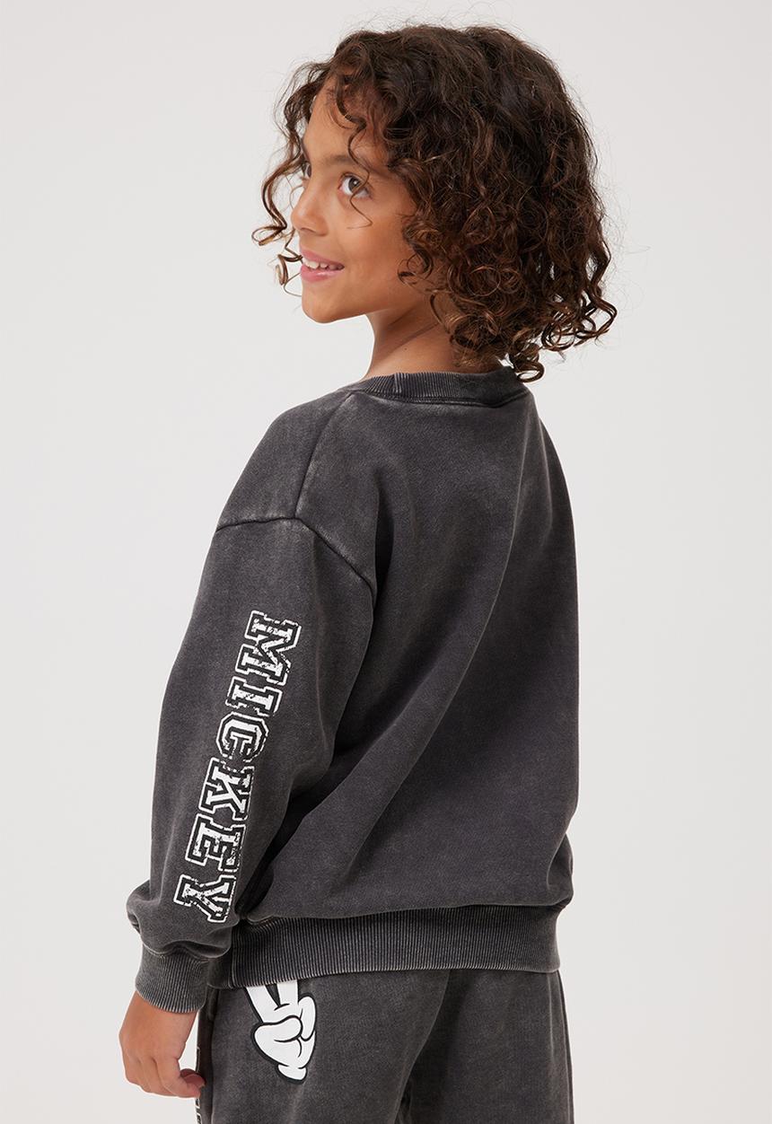 Cotton On - License dusty fleece crew neck - lcn dis phantom/mickey