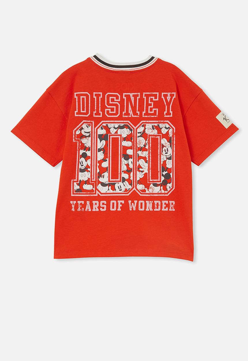 Cotton On - license short sleeve tee - lcn mickey tee/flame red
