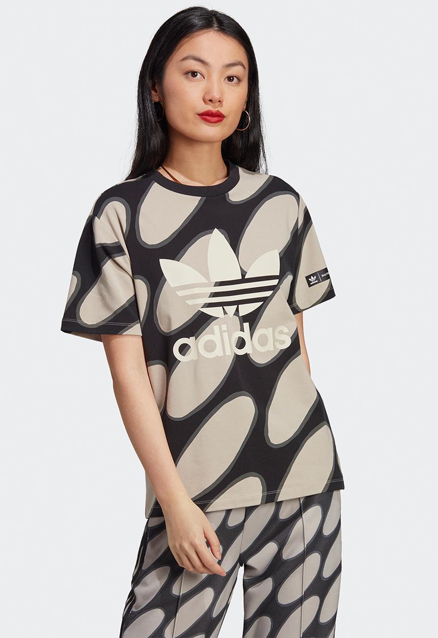 adidas Originals - T-shirt aop - light brown