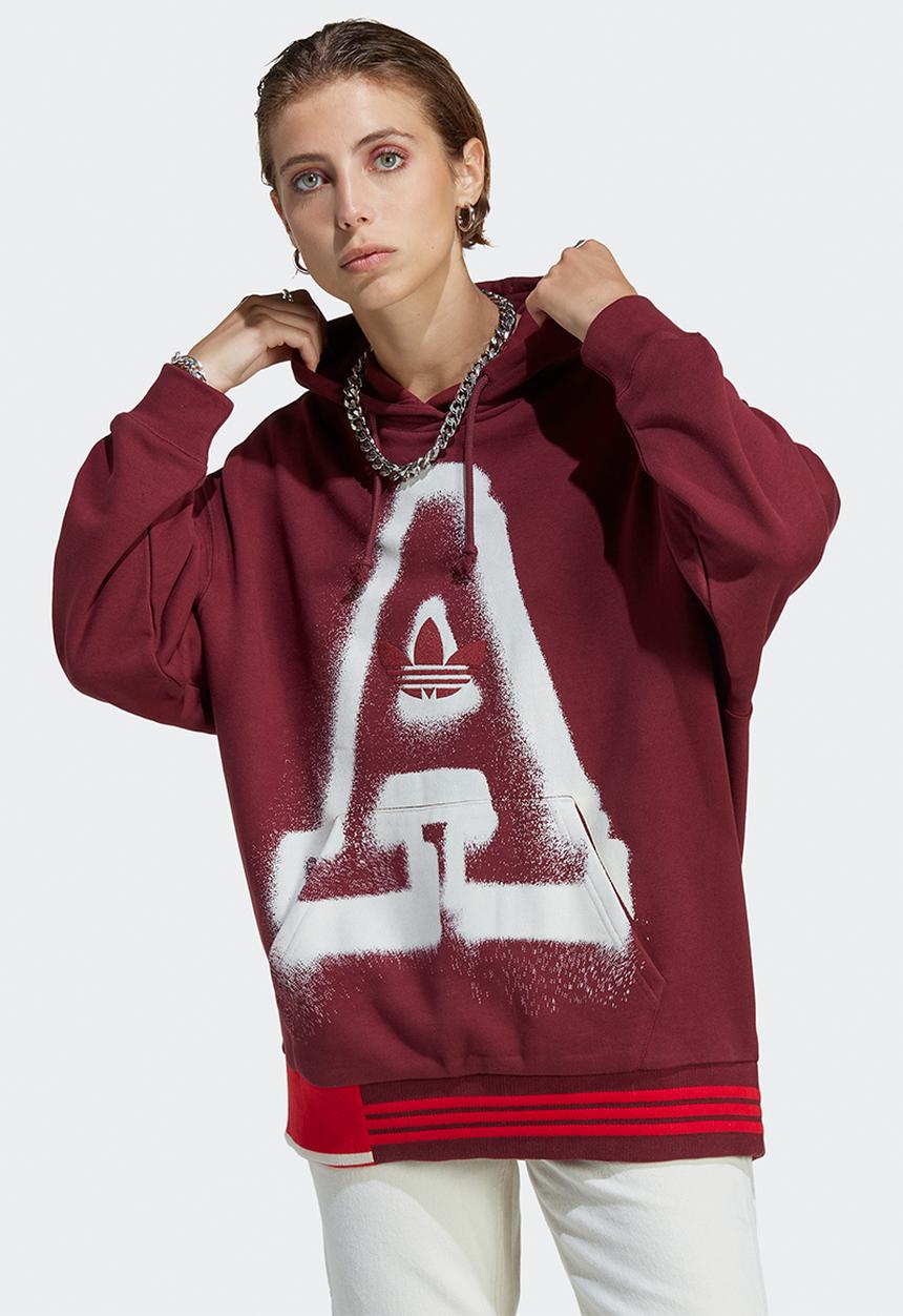 adidas Originals - Oversize hoodie - shadow red