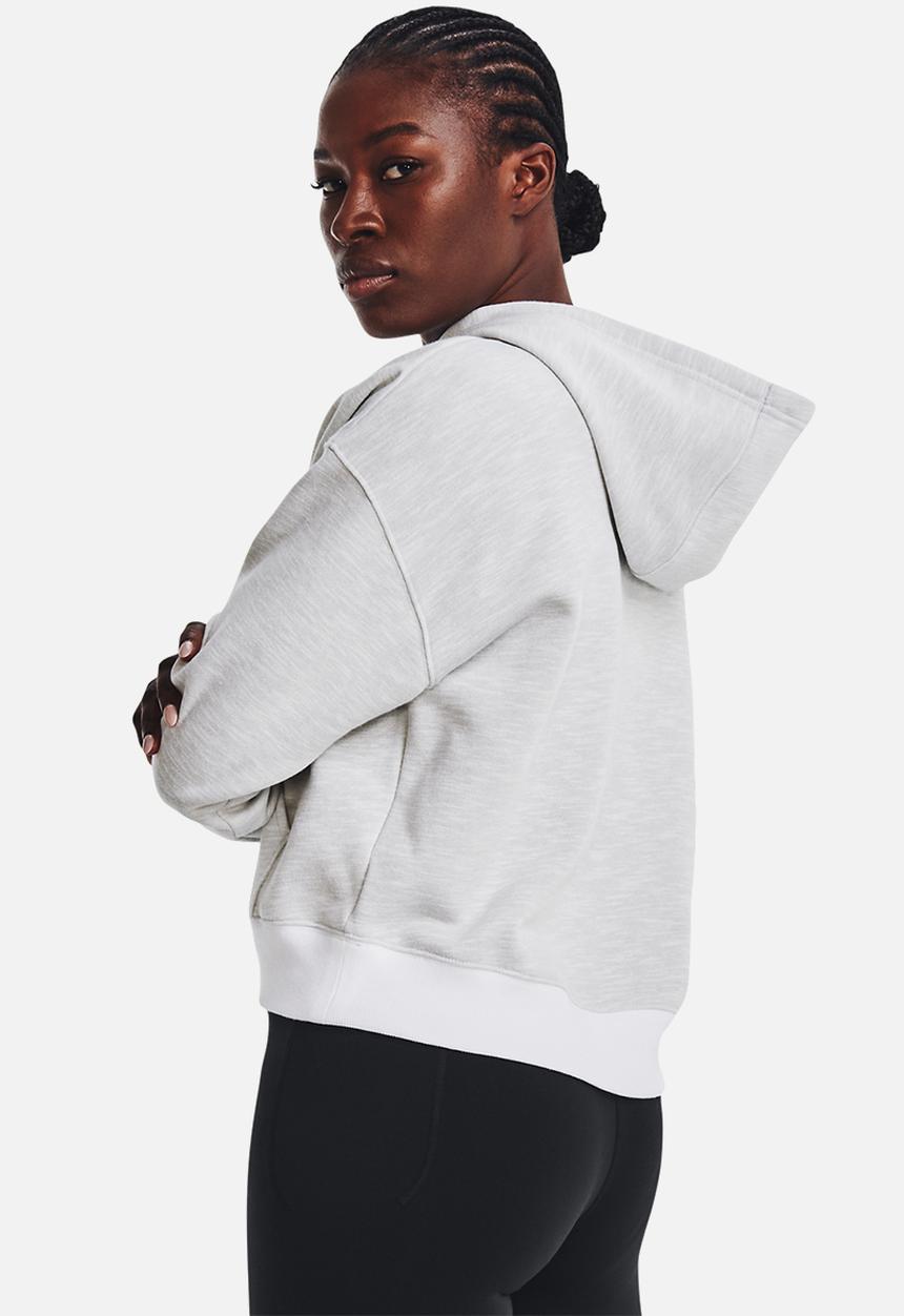 Under Armour - Essential script hoodie - white & ghost gray