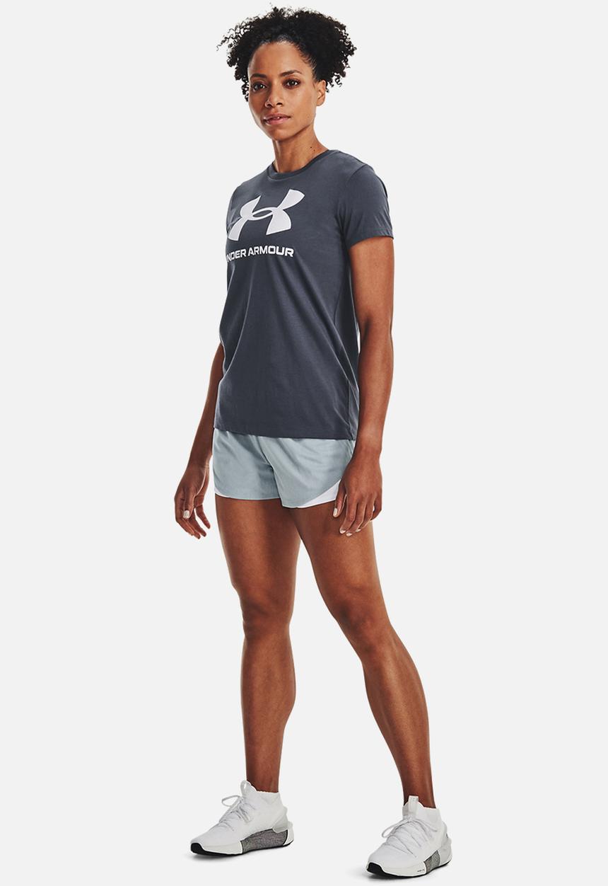 Under Armour - Ua sportstyle logo short sleeve - downpour gray/white