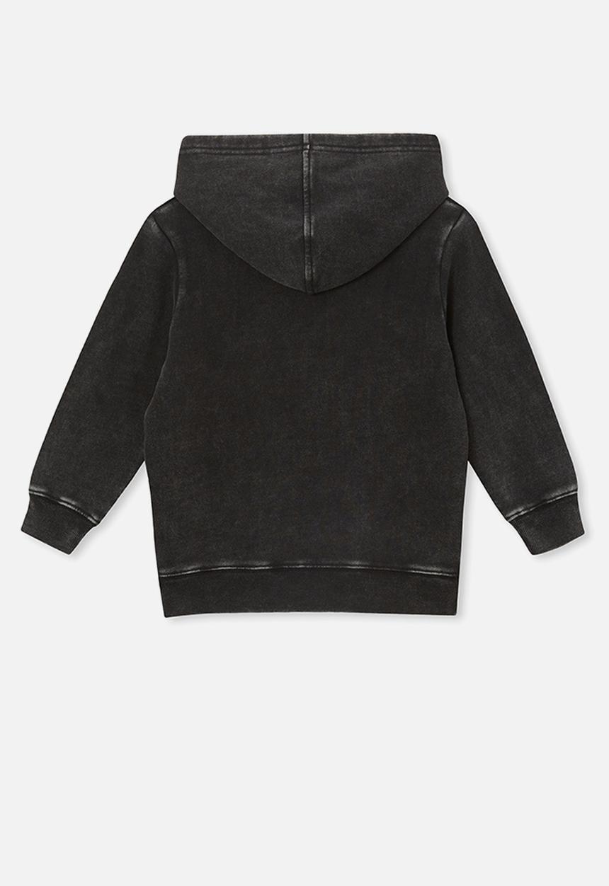 Cotton On - Milo hoodie - black snow wash