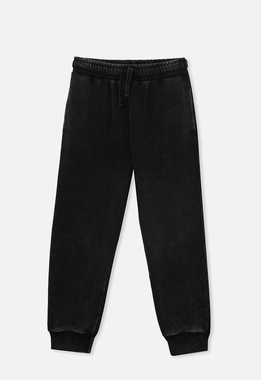 Cotton On - Memphis trackpant - black snow wash
