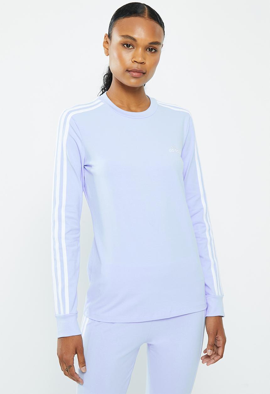 adidas Performance - W 3s long sleeve t - blue dawn/white