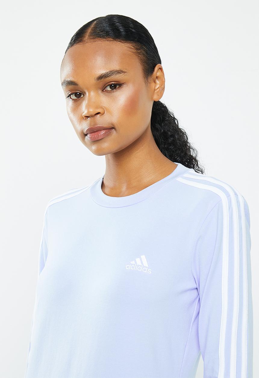 adidas Performance - W 3s long sleeve t - blue dawn/white