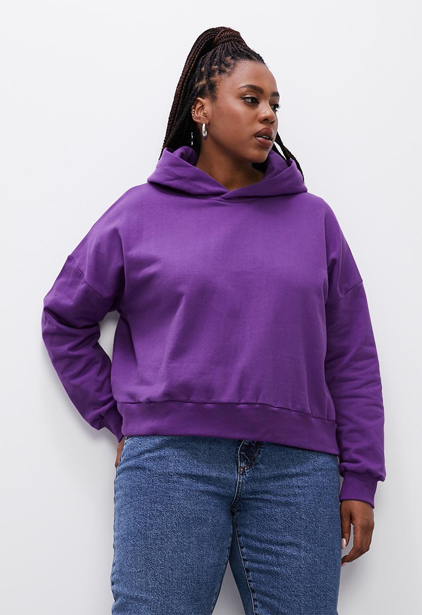 Blake - Crop hoodie - purple