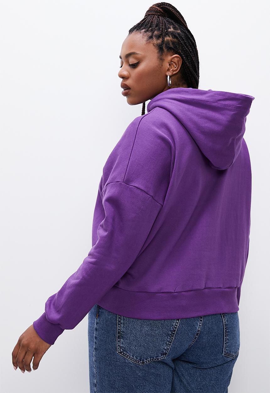 Blake - Crop hoodie - purple