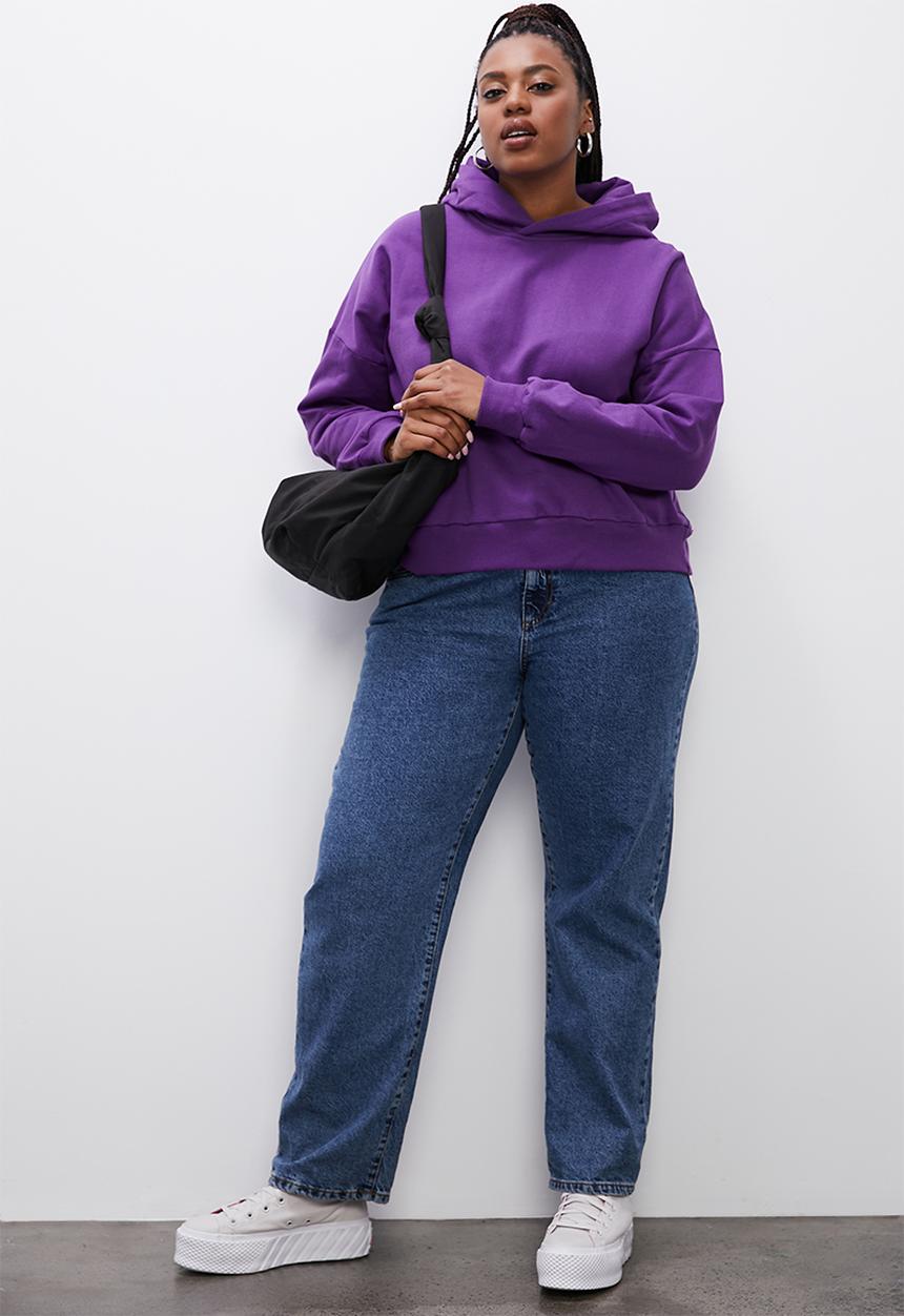 Blake - Crop hoodie - purple