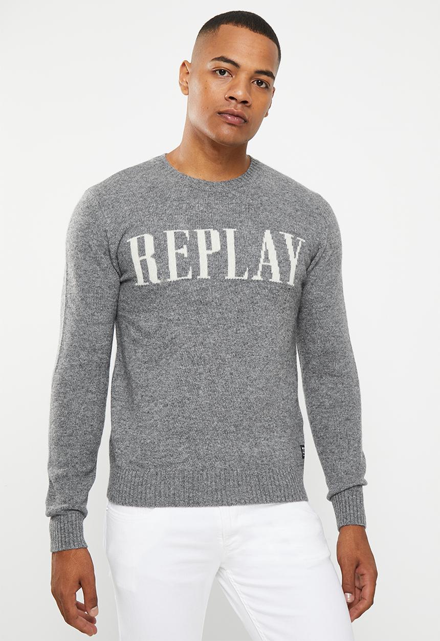 Replay - Maglia sweater - iron melenge 