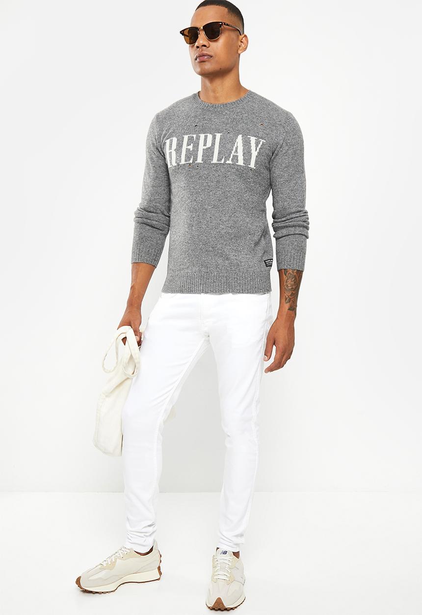 Replay - Maglia sweater - iron melenge 