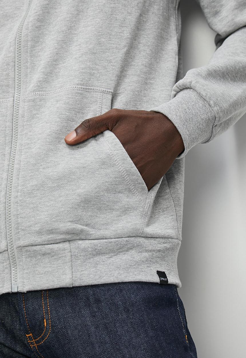 Superbalist - Noel basic zip through hoodie - grey melange