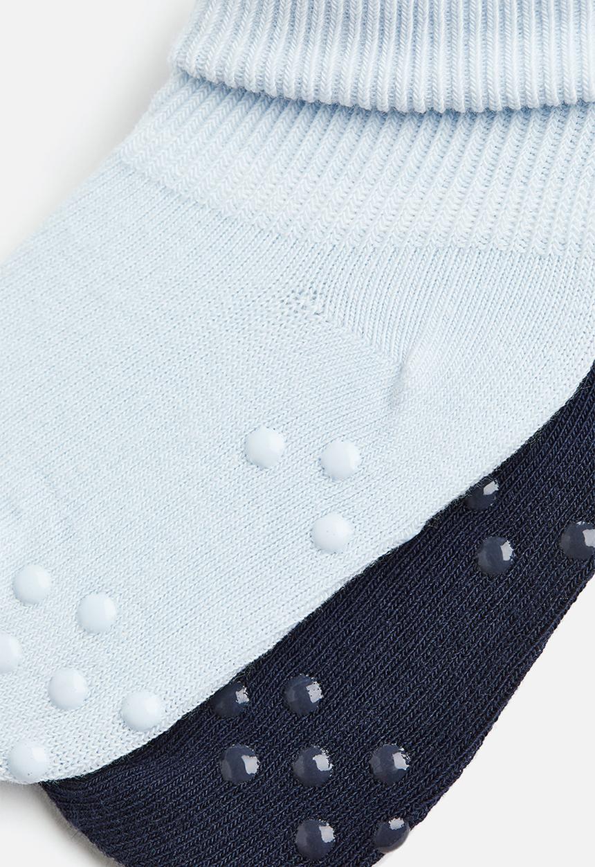H&M - 3-Pack anti-slip-socks - navy blue/light blue