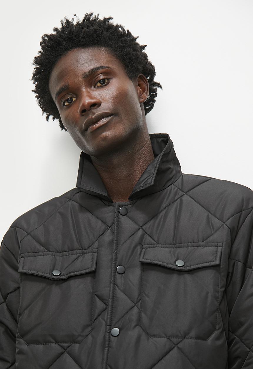Superbalist - Rowley quilted utility field jacket - black