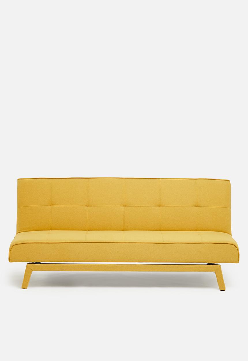 Sixth Floor - Alara 3 seater sofa bed - butter yellow
