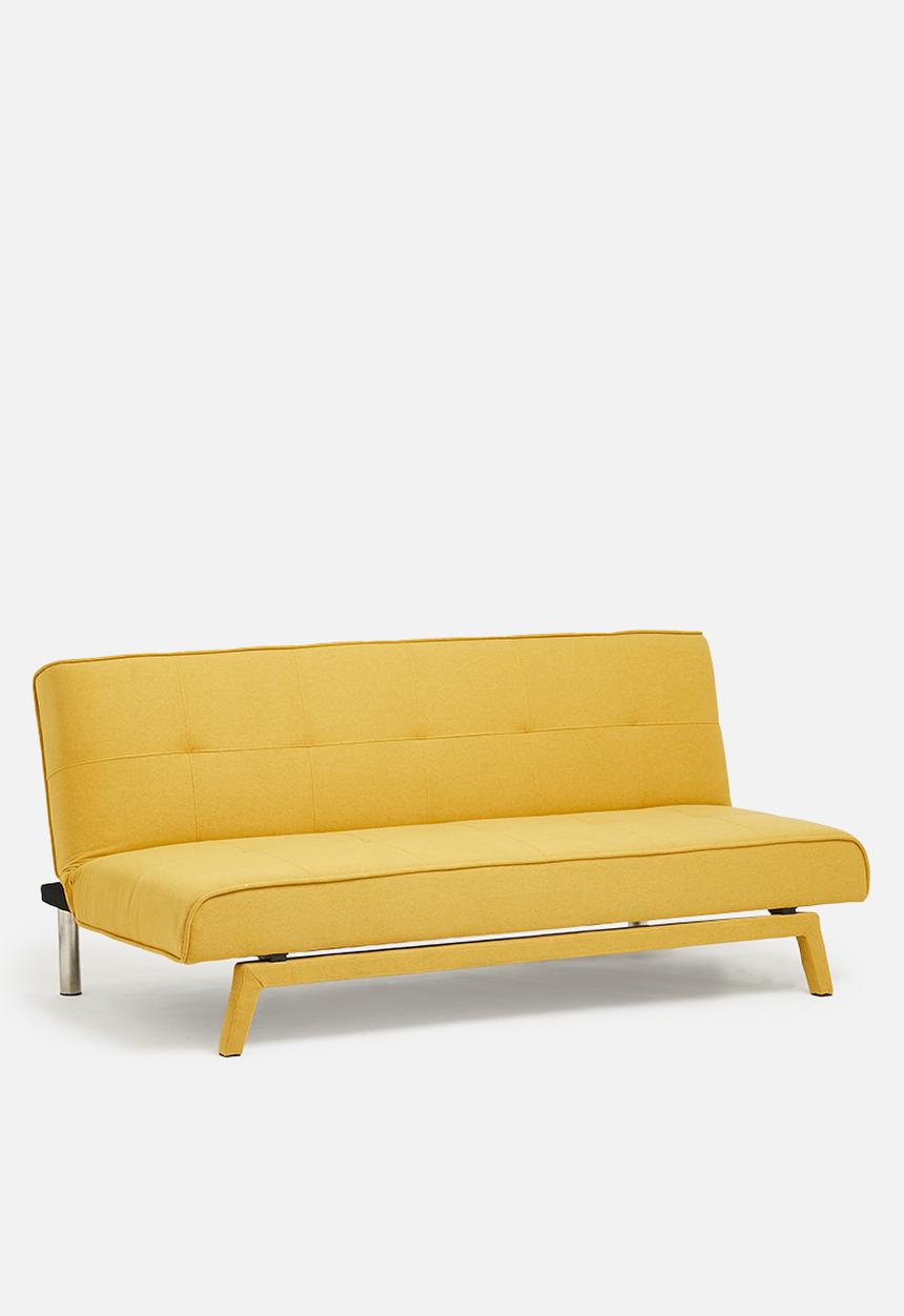 Sixth Floor - Alara 3 seater sofa bed - butter yellow
