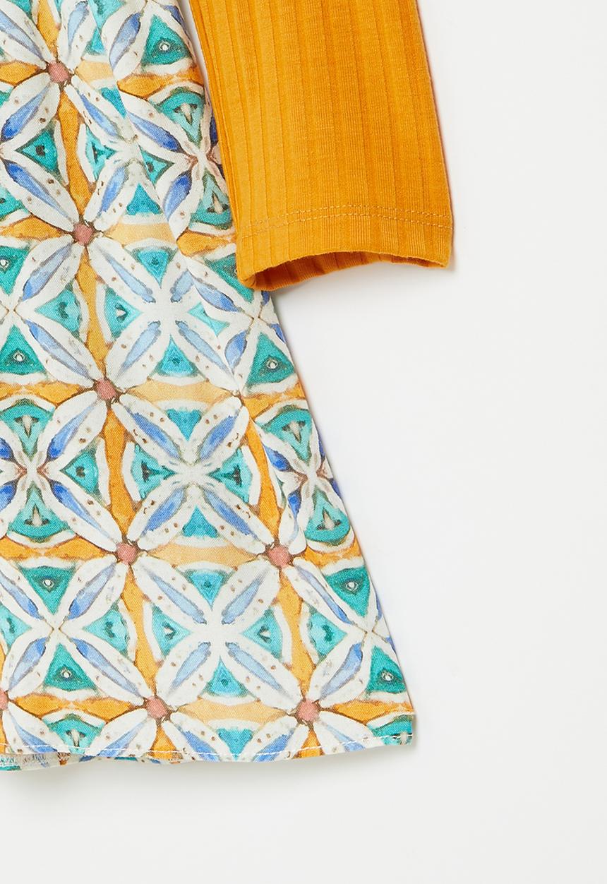 Superbalist - Combo fabric dress - mustard