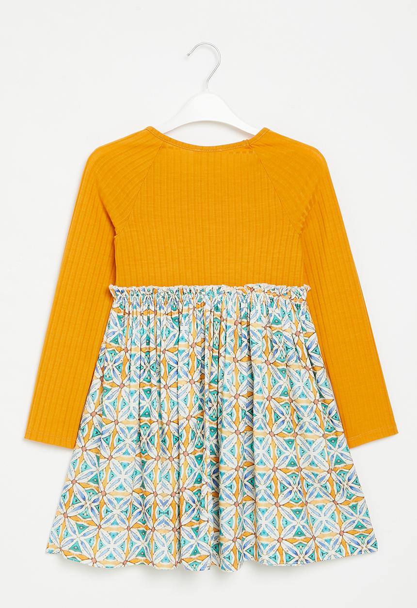 Superbalist - Combo fabric dress - mustard