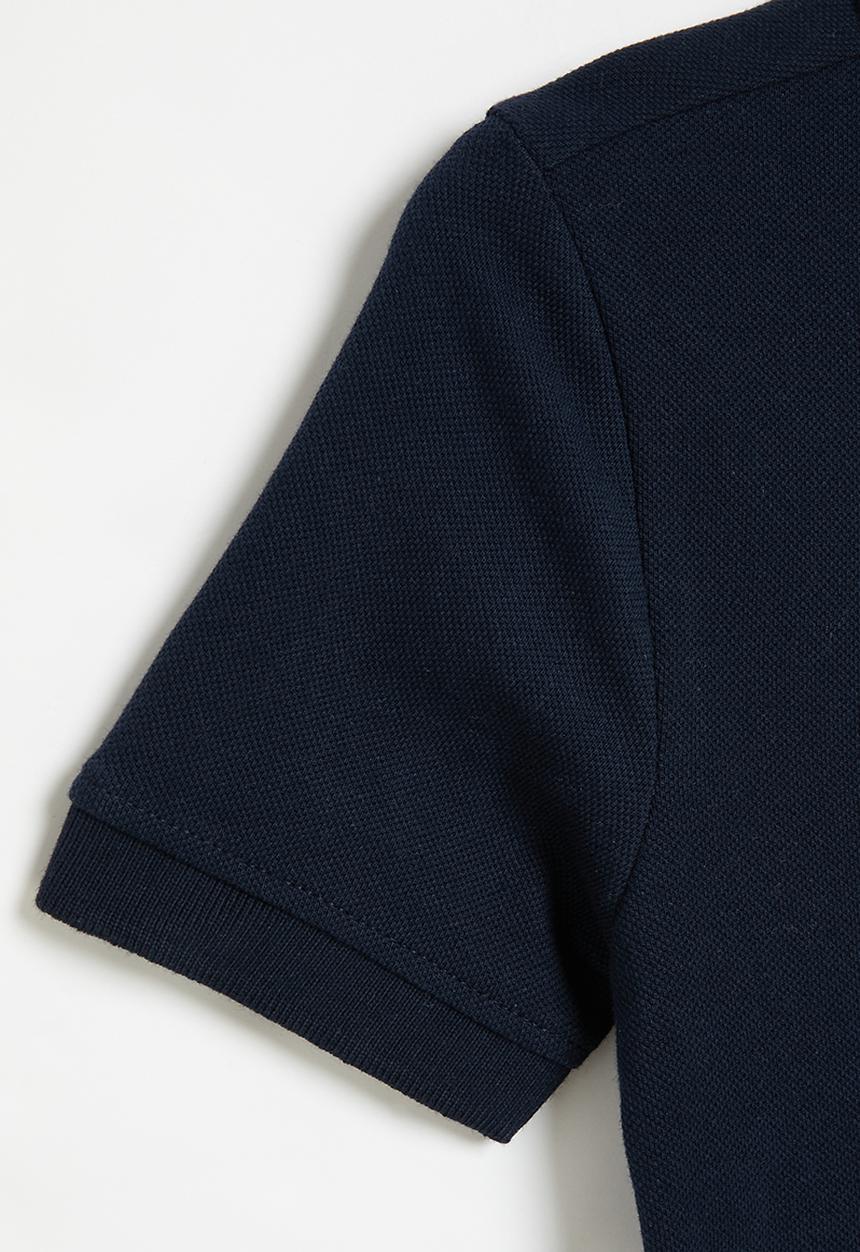 POLO - Boys colour blocked short sleeve golfer - navy