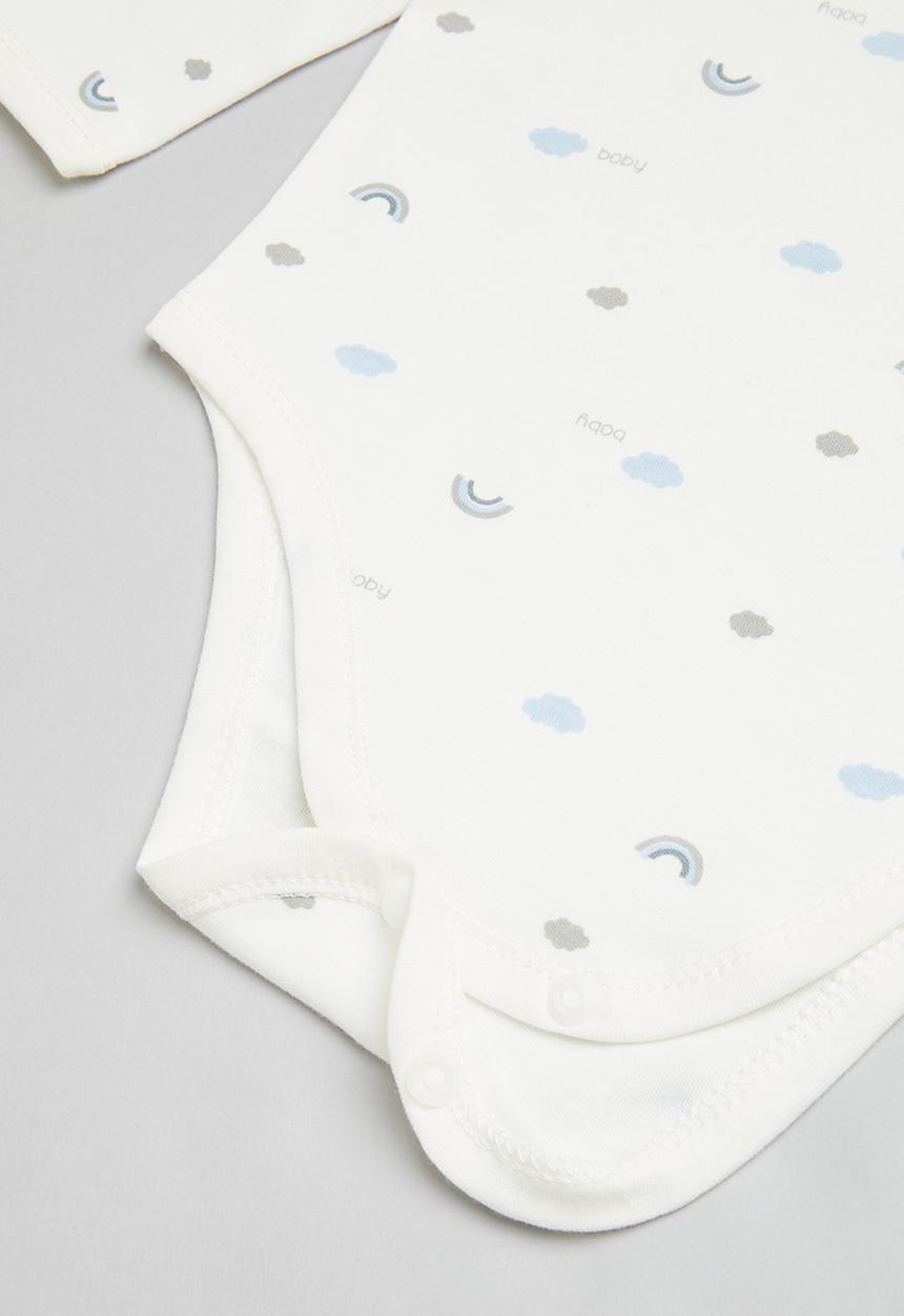 Pop Candy - Baby printed bodyvest - white