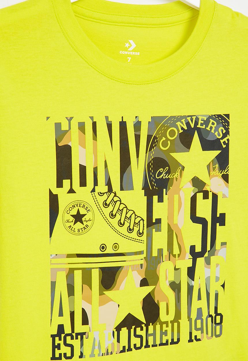 Converse - Cnvb camo logo stack tee - laser lemon