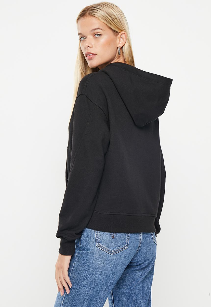 Calvin Klein - Stacked logo hoodie - ck black