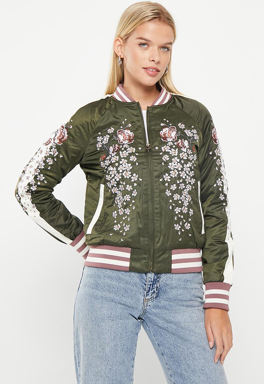 Superdry. - Vintage suikajan bomber - dark grey green