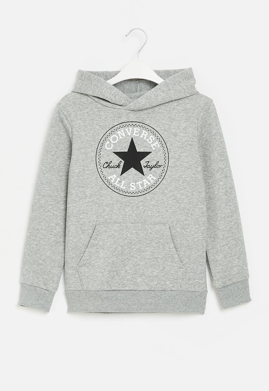 Converse - Cnvb fleece ctp core po hoodie - dk grey heather
