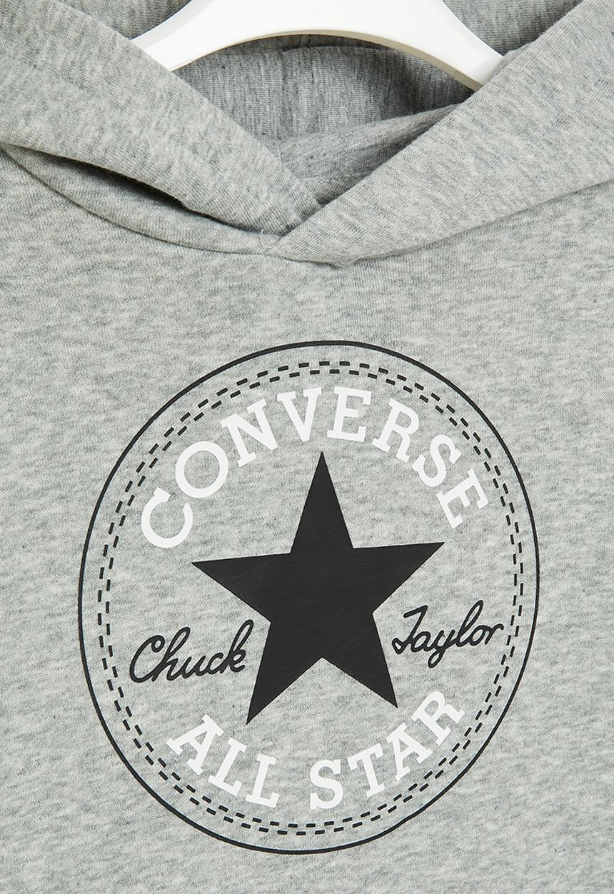 Converse - Cnvb fleece ctp core po hoodie - dk grey heather