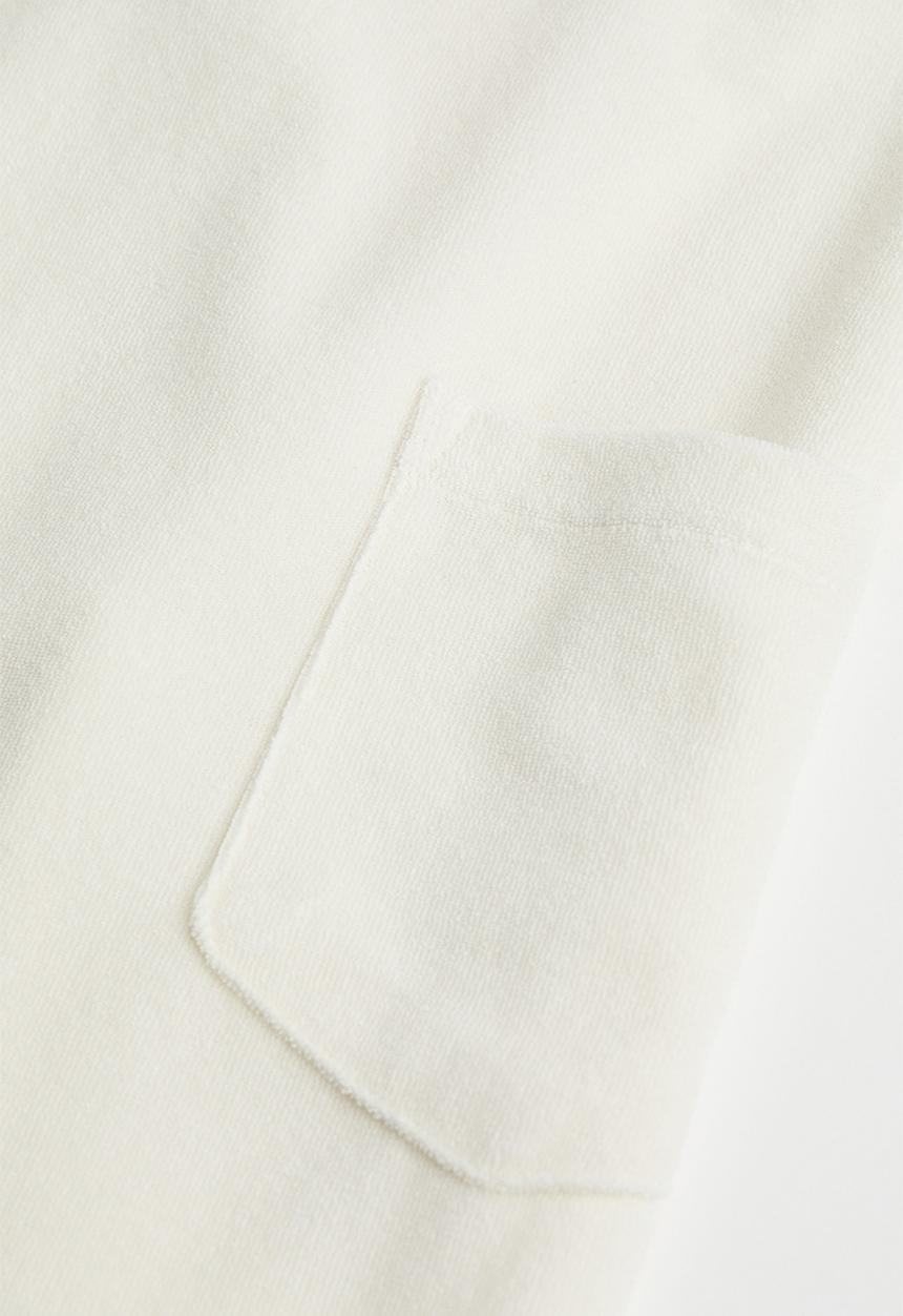H&M - Relaxed fit terry T-shirt - cream