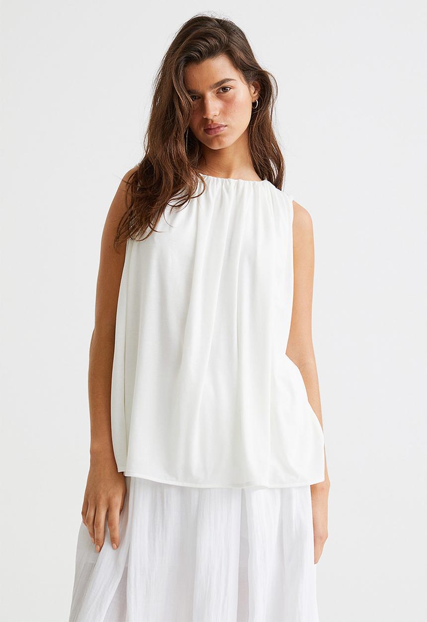 H&M - Sleeveless blouse - white